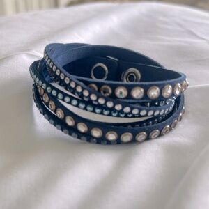 Swarovski crystal leather bracelet